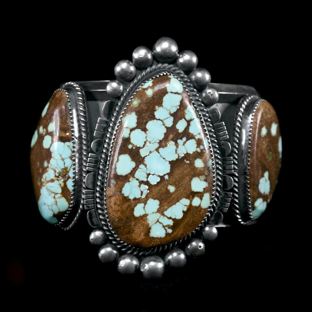193-6 Silver with #8 Turquoise Cuff $2375.jpeg