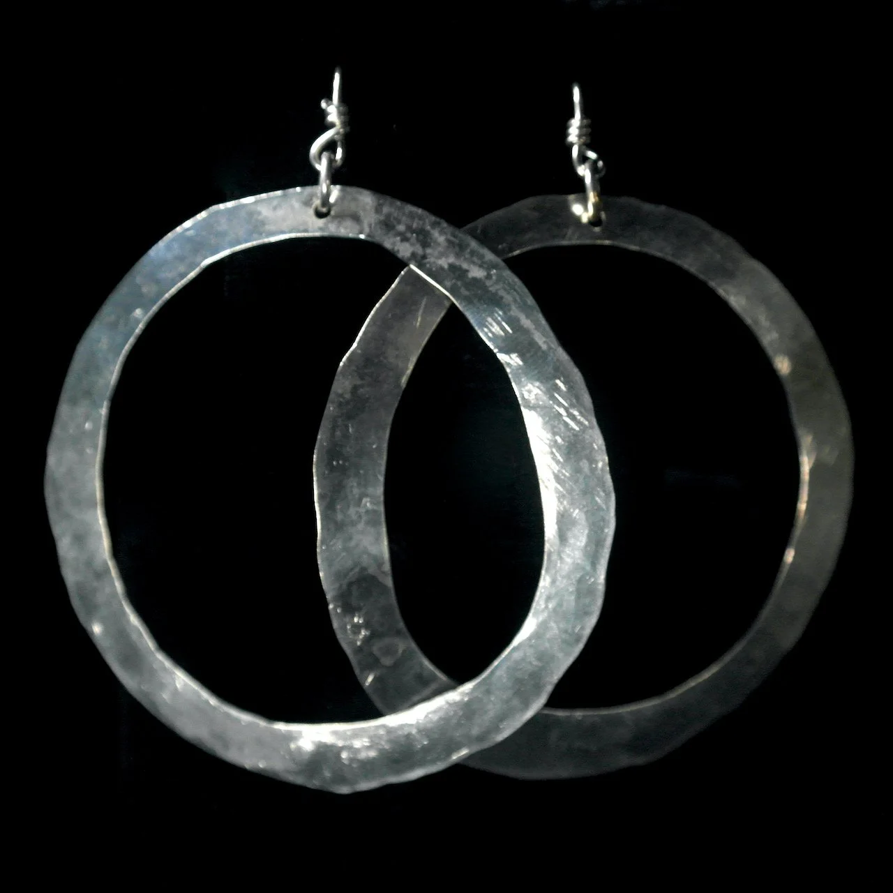 56-1313 Tony Davis Ingot Silver Large Hoop Earrings $225.jpeg