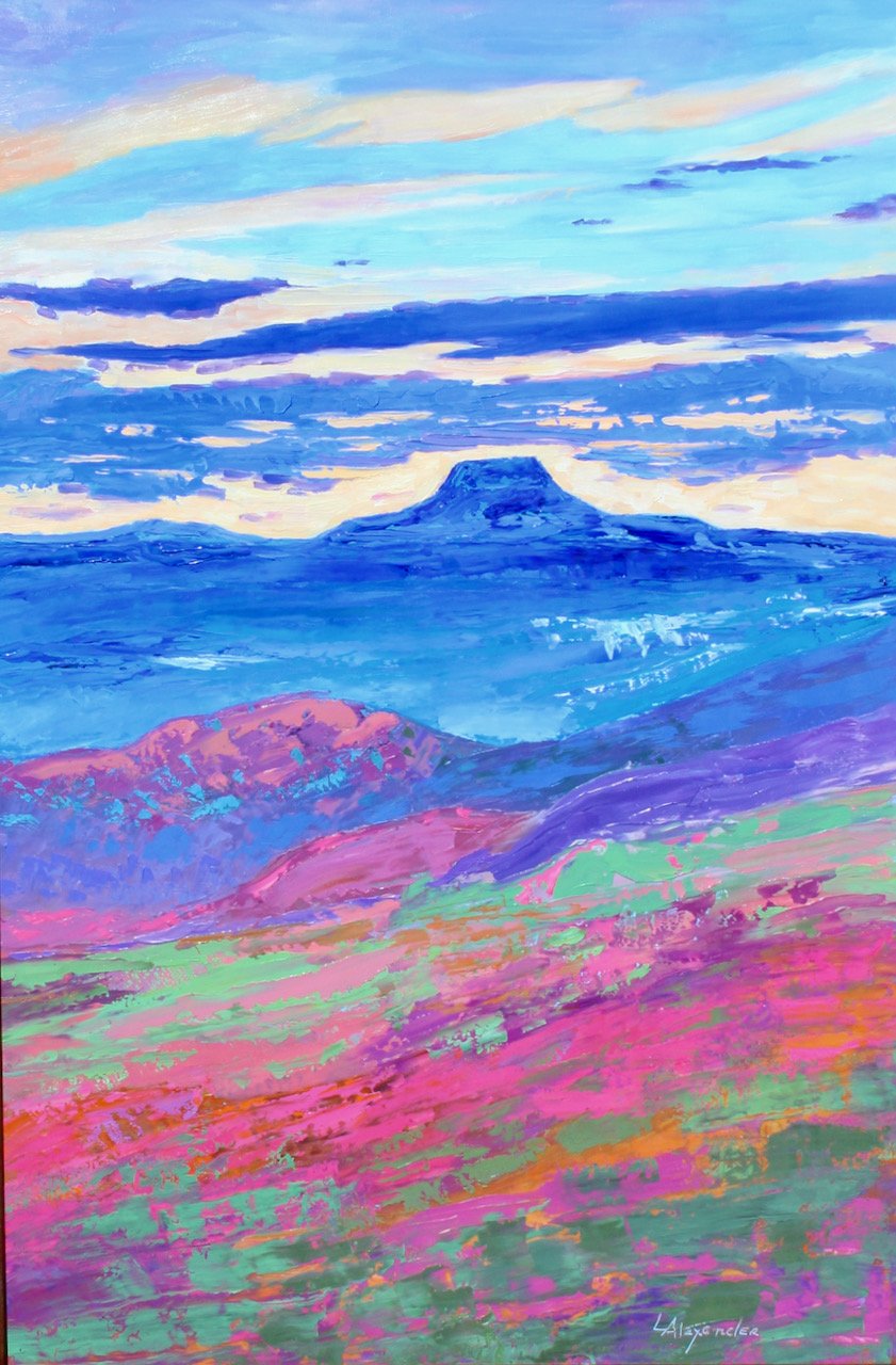 107-87 Lorraine Alexander "Pedernal Afterglow" $5600 .jpeg