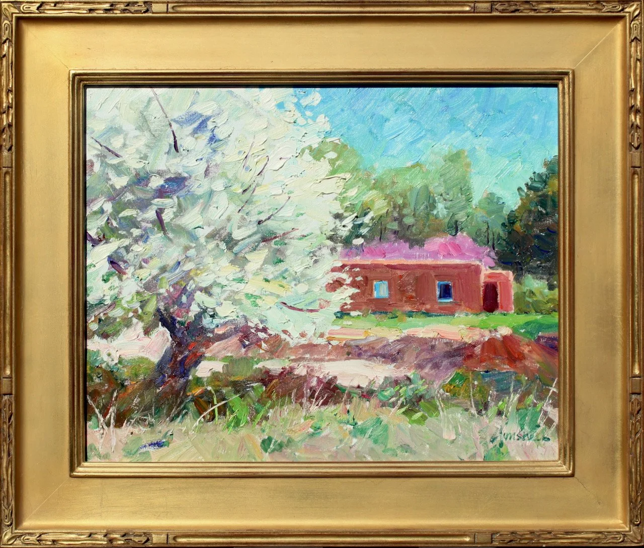 9-136 Walt Gonske "Taos Spring" $7500-framed.jpeg