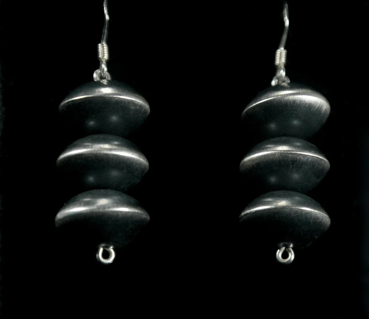 94-874 Sterling Navajo Pearl Earrings 3 Tier $118.jpeg