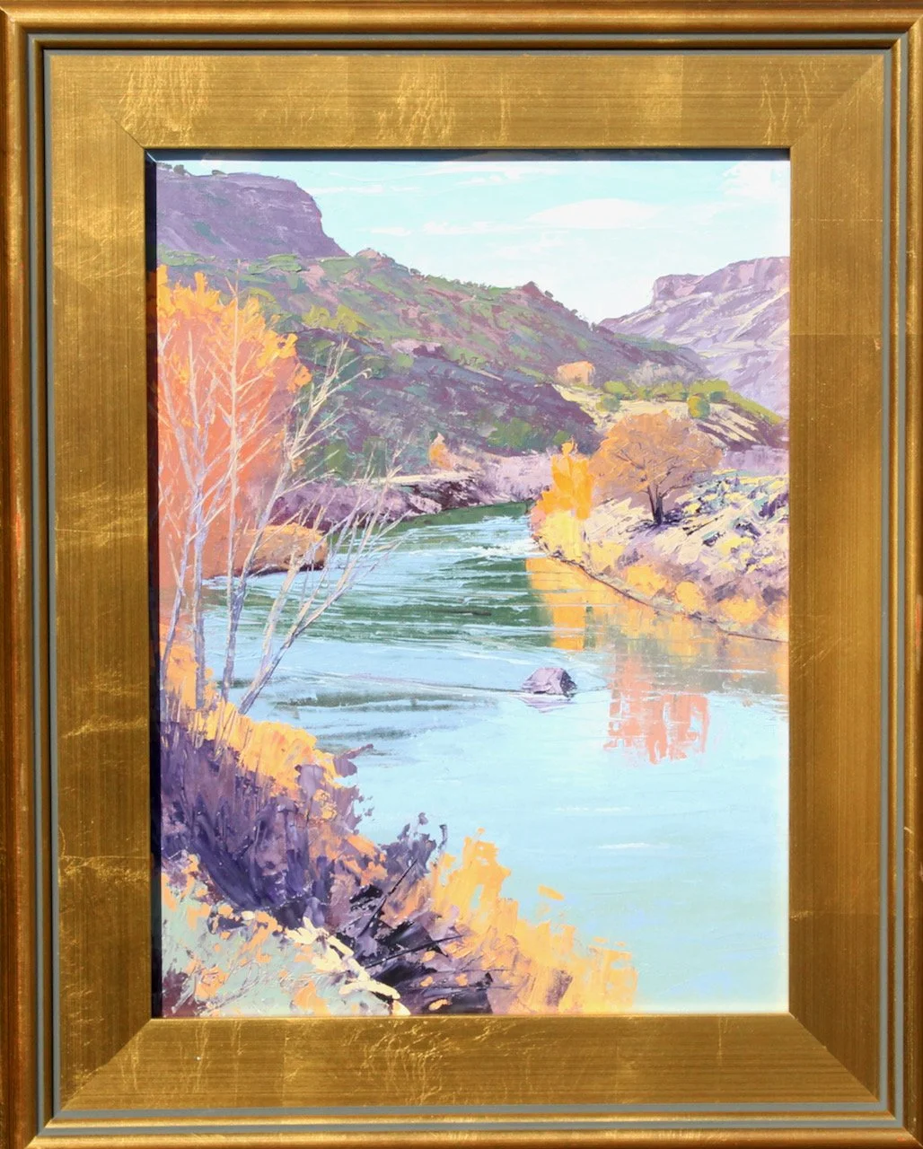 5-236 Ken Daggett "Autumn Water" $1600-framed.jpeg