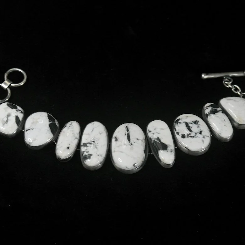 94-951 Sterling Silver White Buffalo 9-Stone Link Bracelet $995..jpg