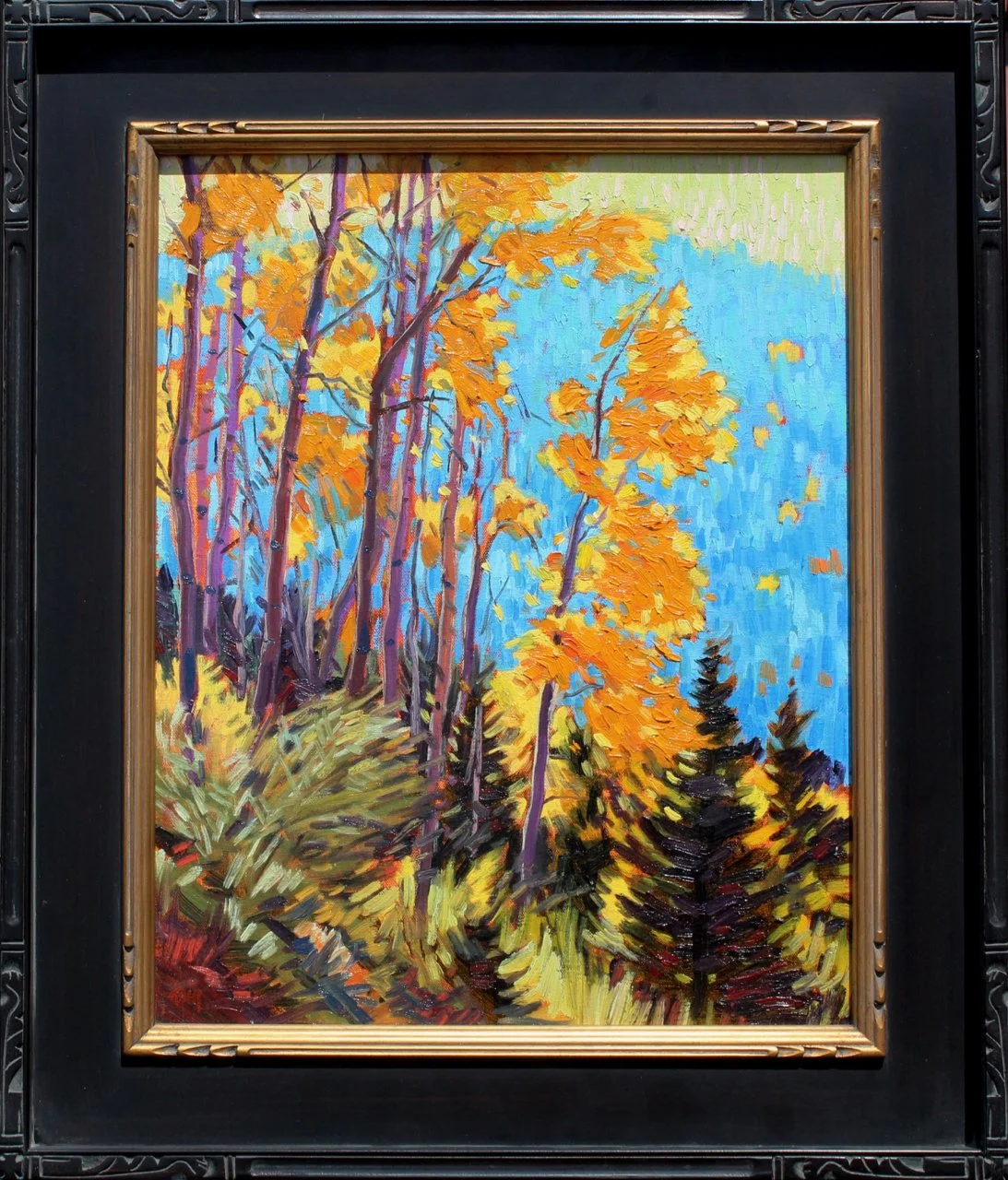 170-95 Brad Price %22Santa Fe in the Fall%22 $2200-framed.jpg