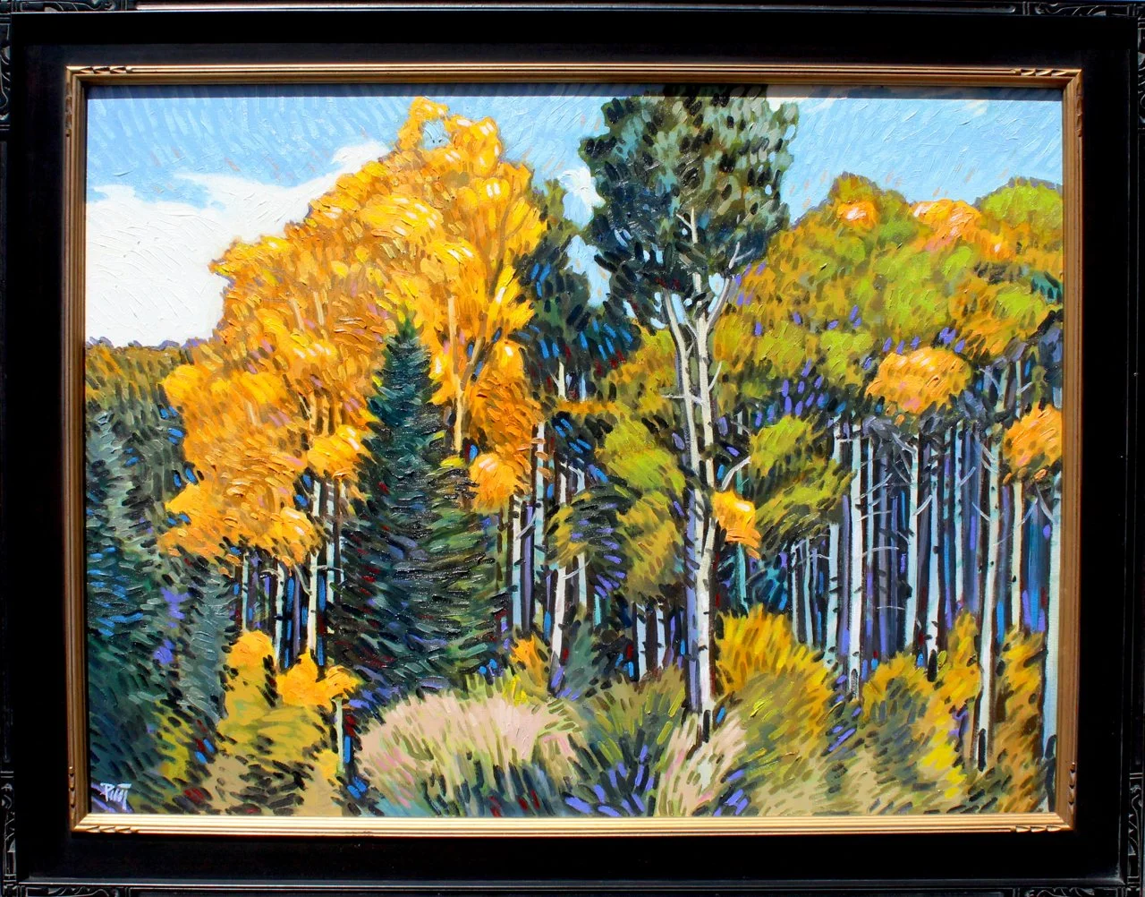 170-103 Brad Price %22Santa Fe Aspens%22 $5800-framed.jpg