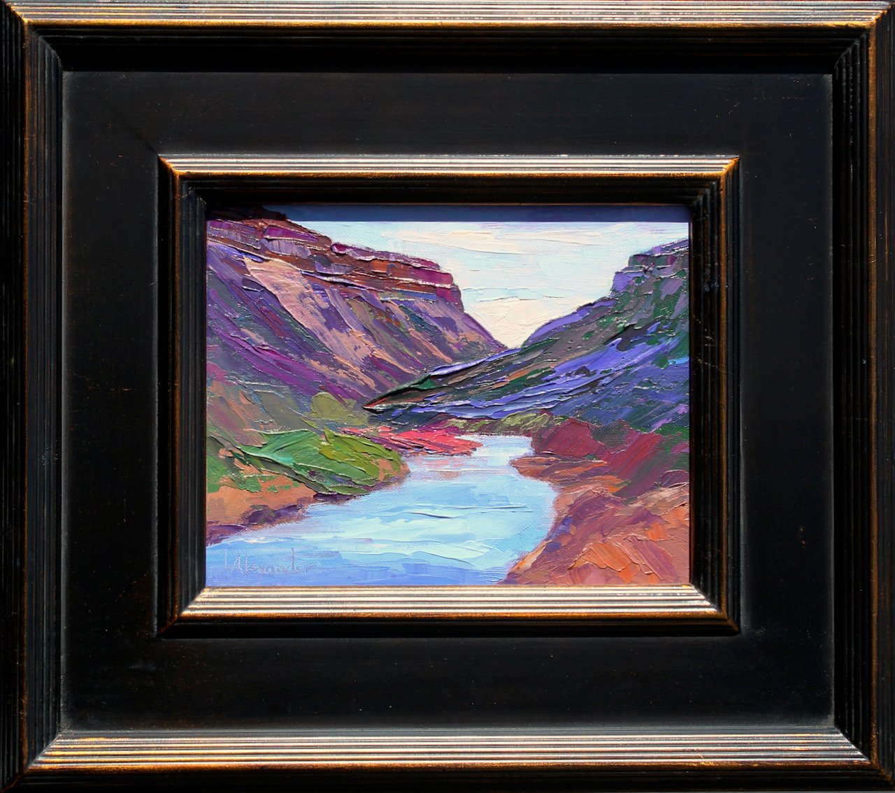 107-98 Lorraine Alexander "Cliffs Above the Rio Grande" $1100-framed.jpeg