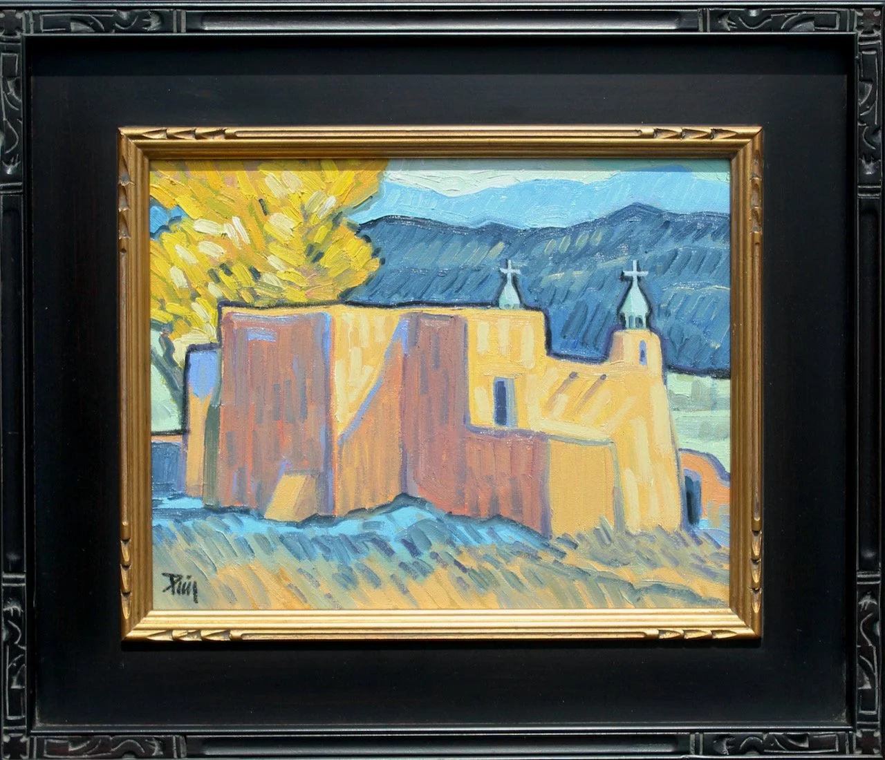 170-112 Brad Price "New Mexico Church" $1500-framed.jpeg