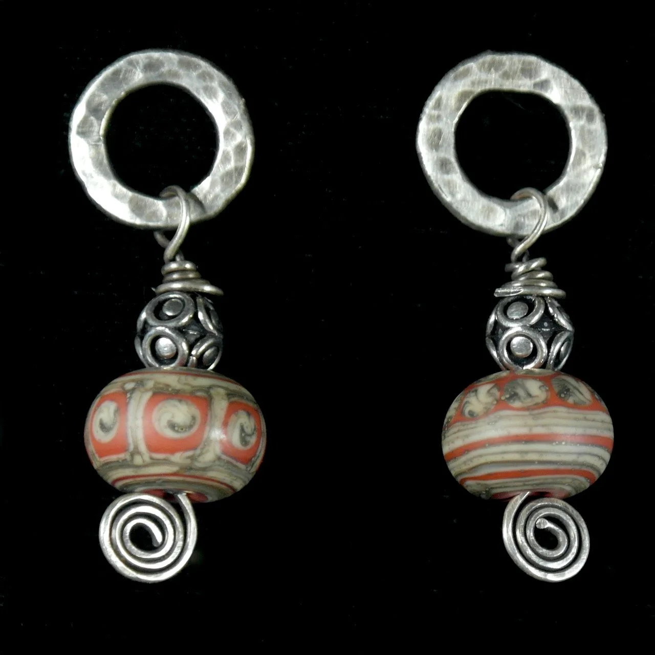 45-1056 Fine Silver Ethnic Bead Earrings $178.jpeg