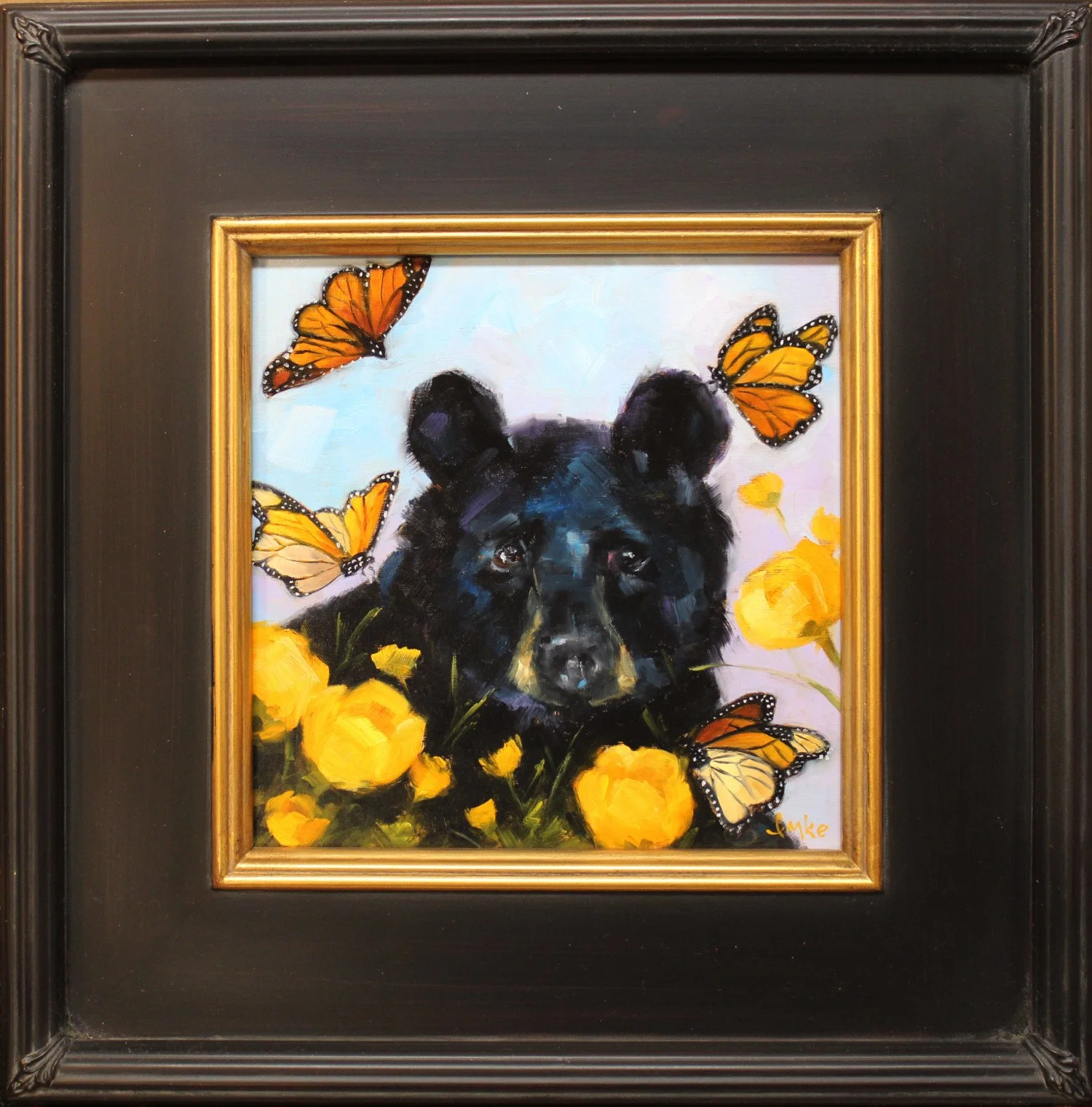 10-328 Denise Imke Beanie and Butterflies-framed- $995.JPG