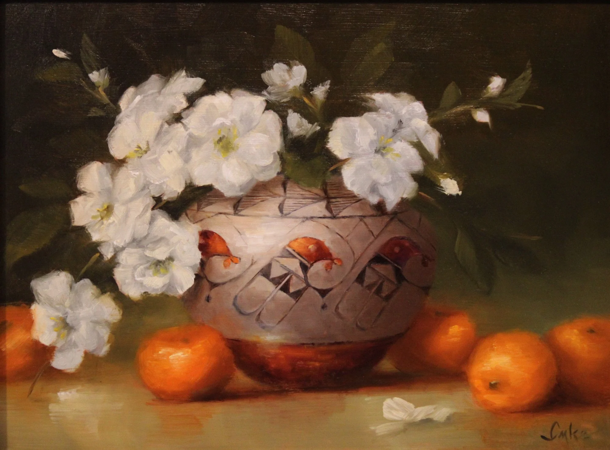 10-322 Denise Imke Bird Pot with Tangerines #26012 $1425.JPG