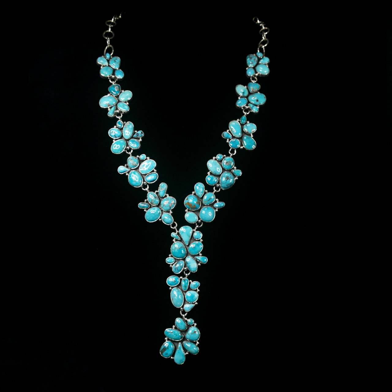 60-787 SS Morenci Turquoise Necklace:Earring Set $4950.png