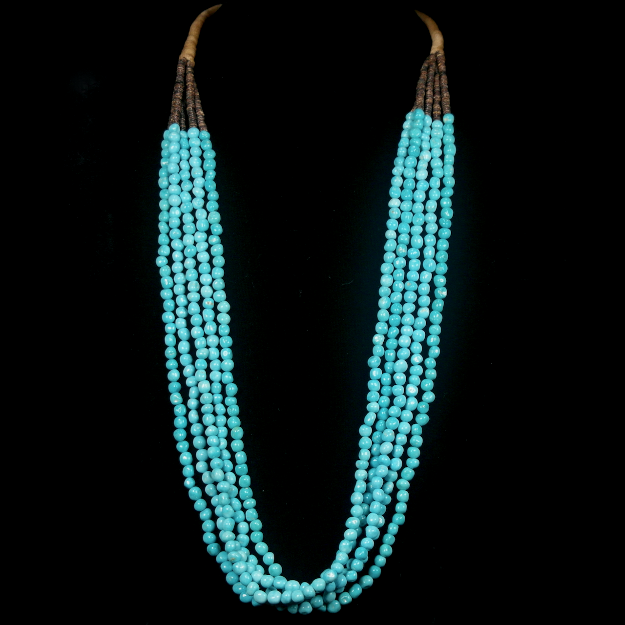 61-619 5 Strand Turquoise Bead Necklace $1850.png