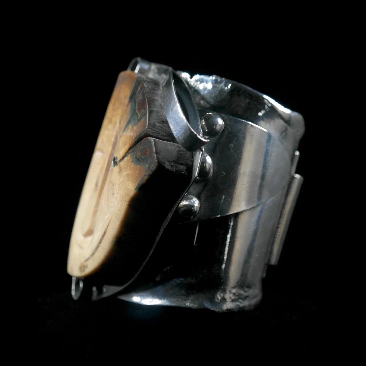 78-256 Buddy Lee Large Mastodon Ivory Face with Turquoise Cuff side2 $2500.jpg