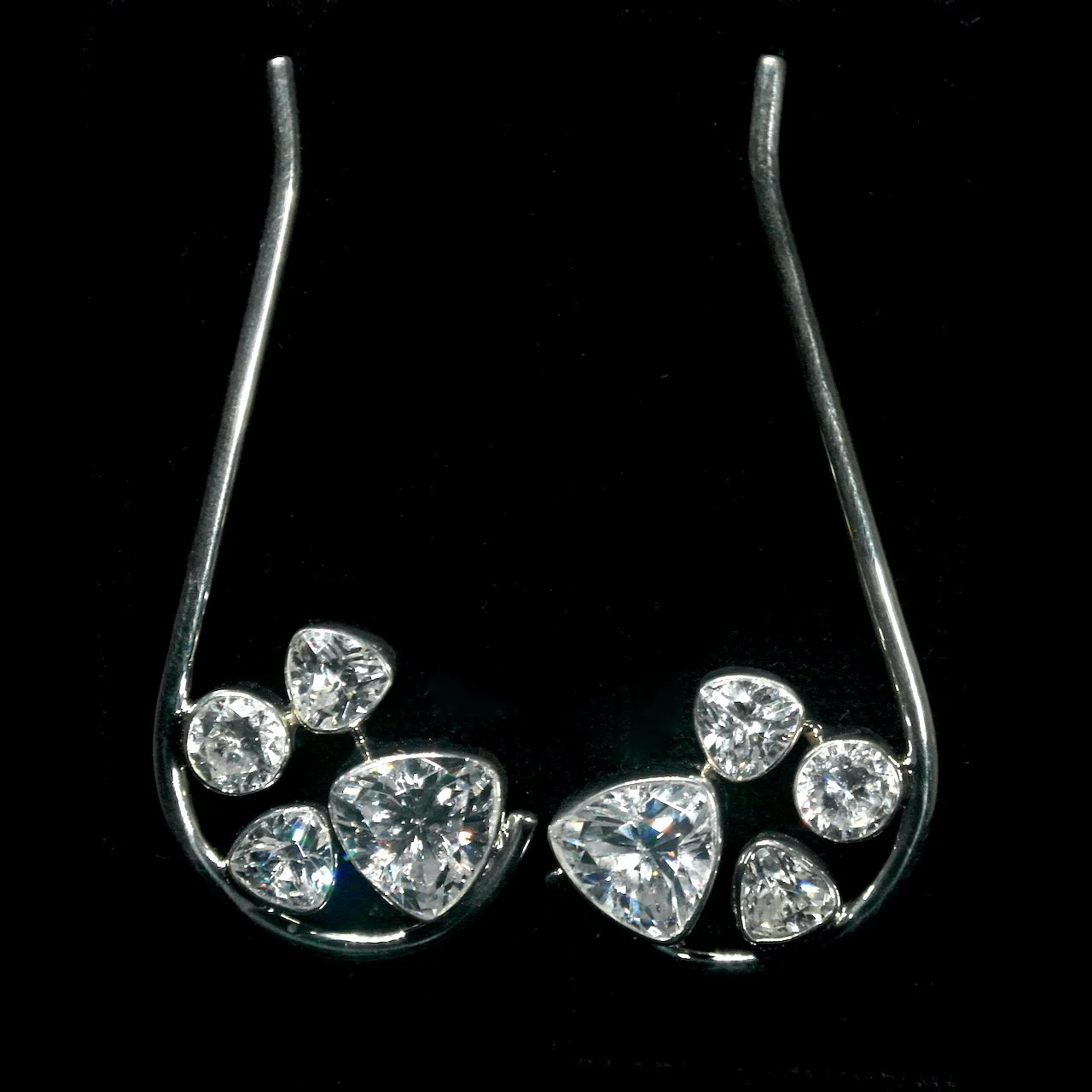 50-1001 Sterling Silver with 4-Stone CZ Post Earrings $488.jpeg