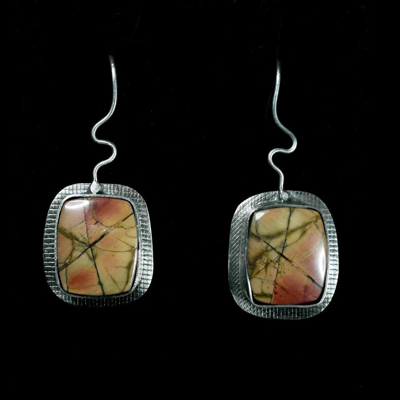 45-1051 Fine Silver with Agate Earrings $295.jpeg