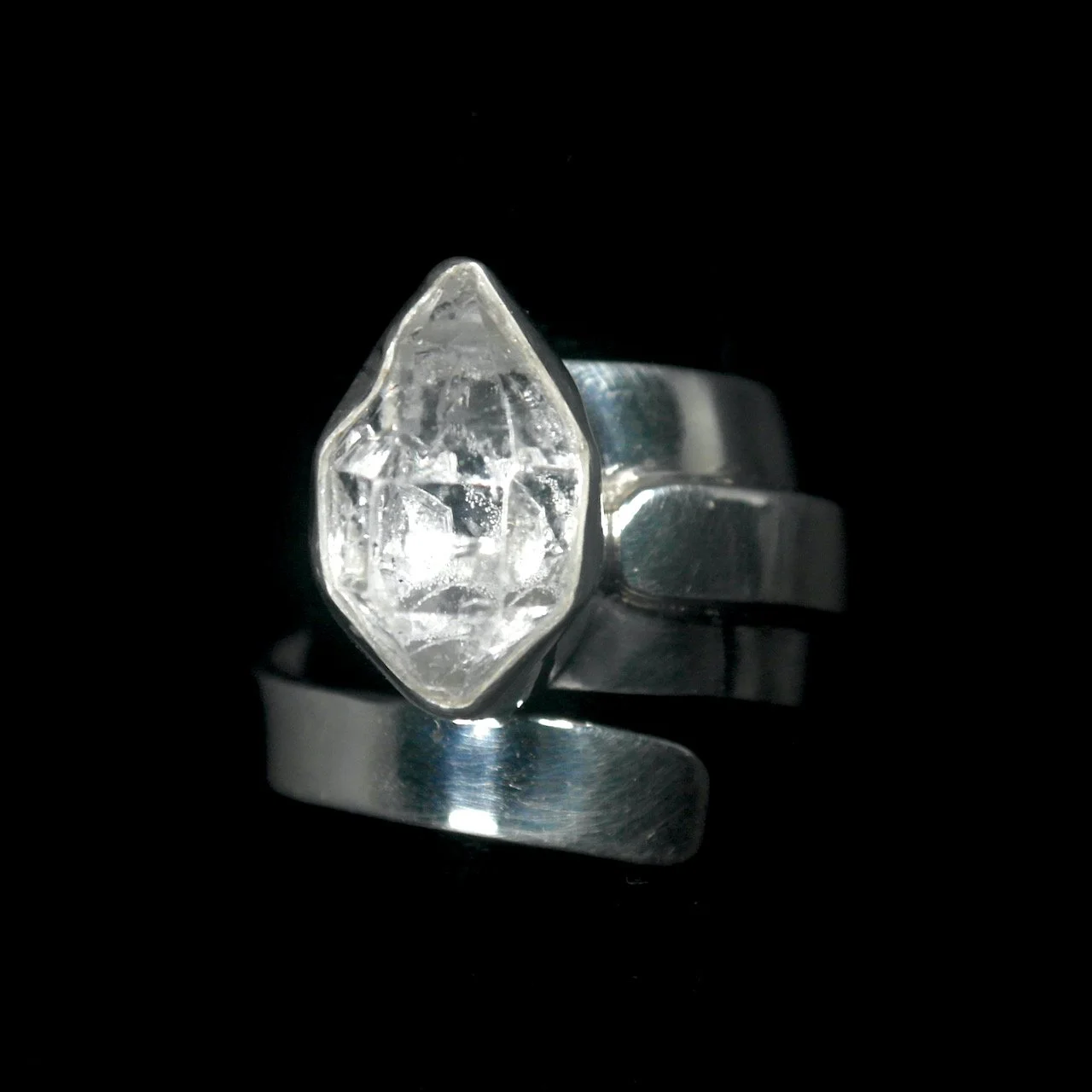 50-1005 Sterling Silver with Herkimer Diamond Ring $425.jpeg