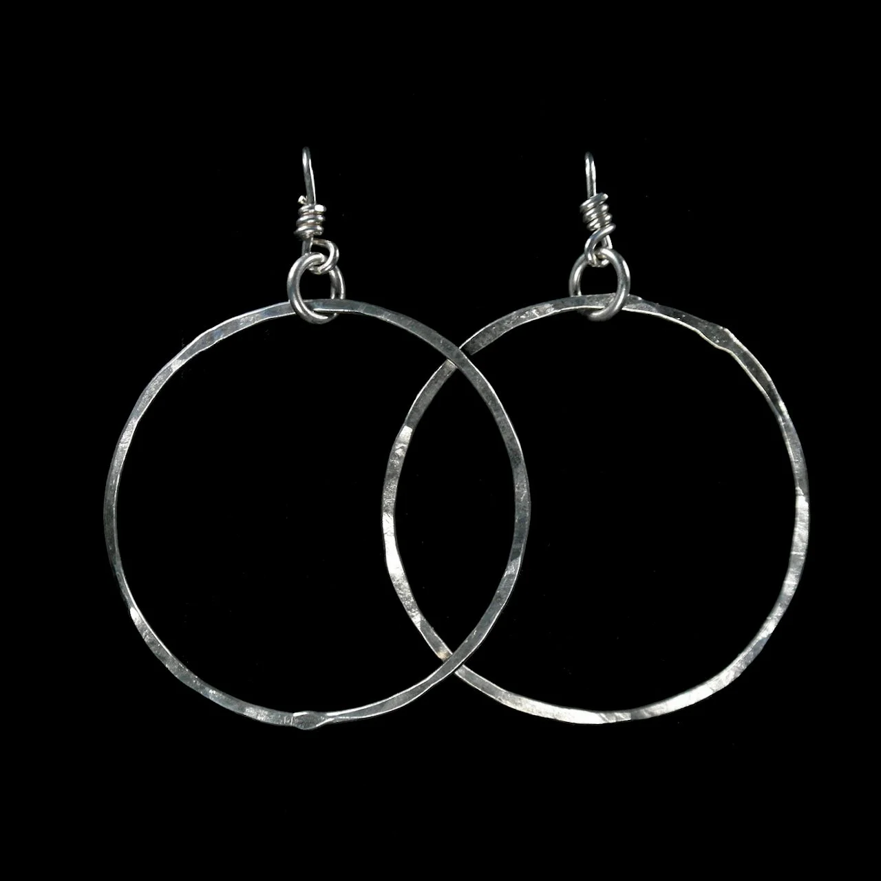 56-1234 Tony Davis Ingot Silver Hoop Earrings $98.jpg