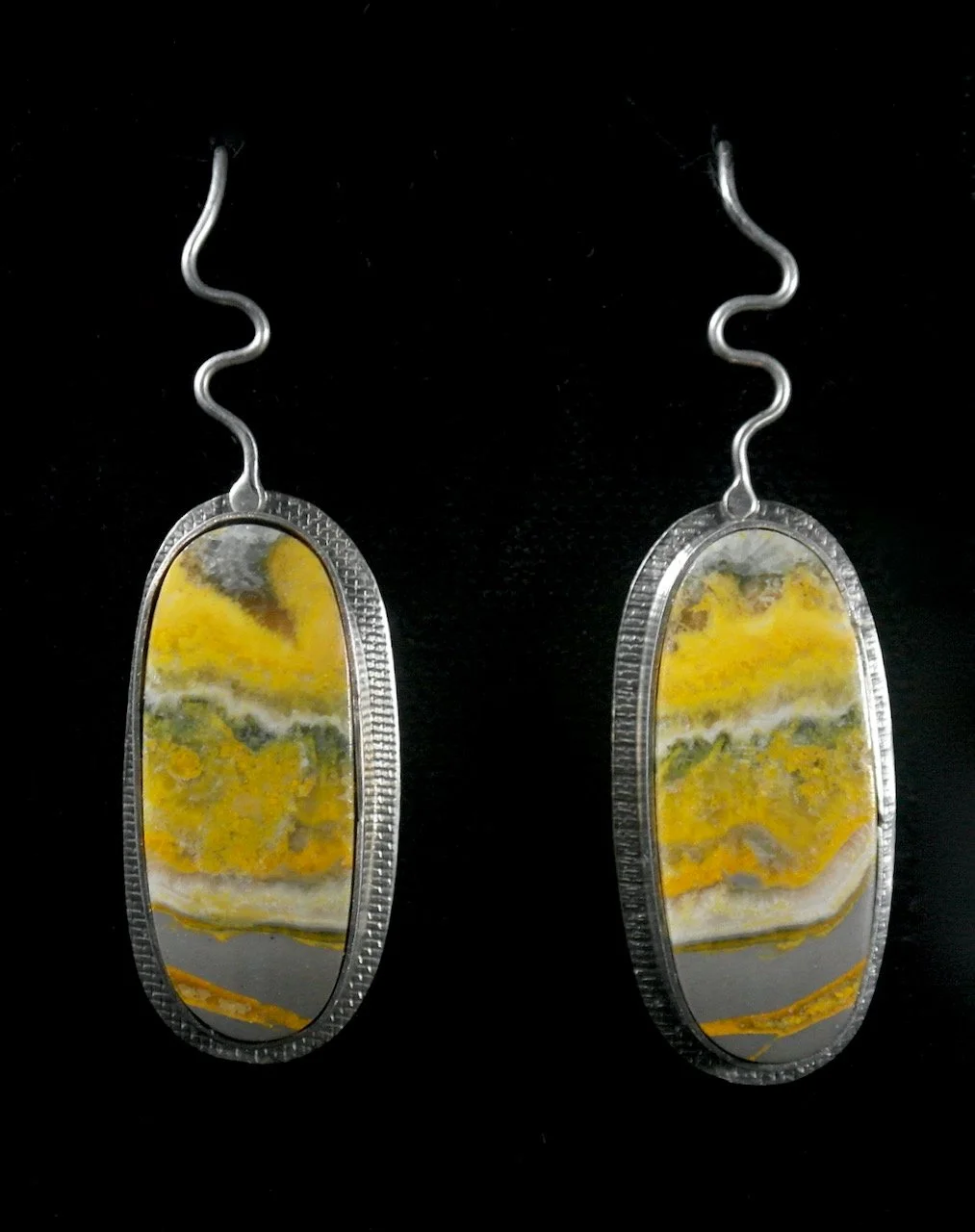 45-1033 Fine Silver with Yellow Jasper French Hook Earrings $295.jpeg