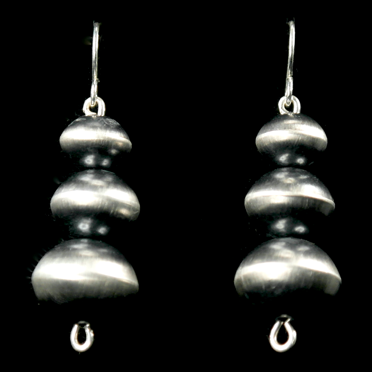 94-993Sterling Silver 3-Bead Navajo Pearl Earrings $125.png