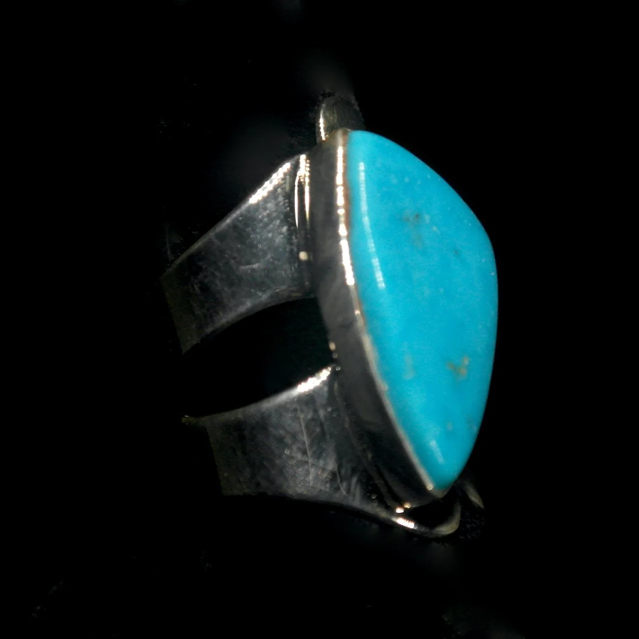 50-983 Lilly Barrack Sterling Silver with Kingman Turquoise ring $525-side.jpeg