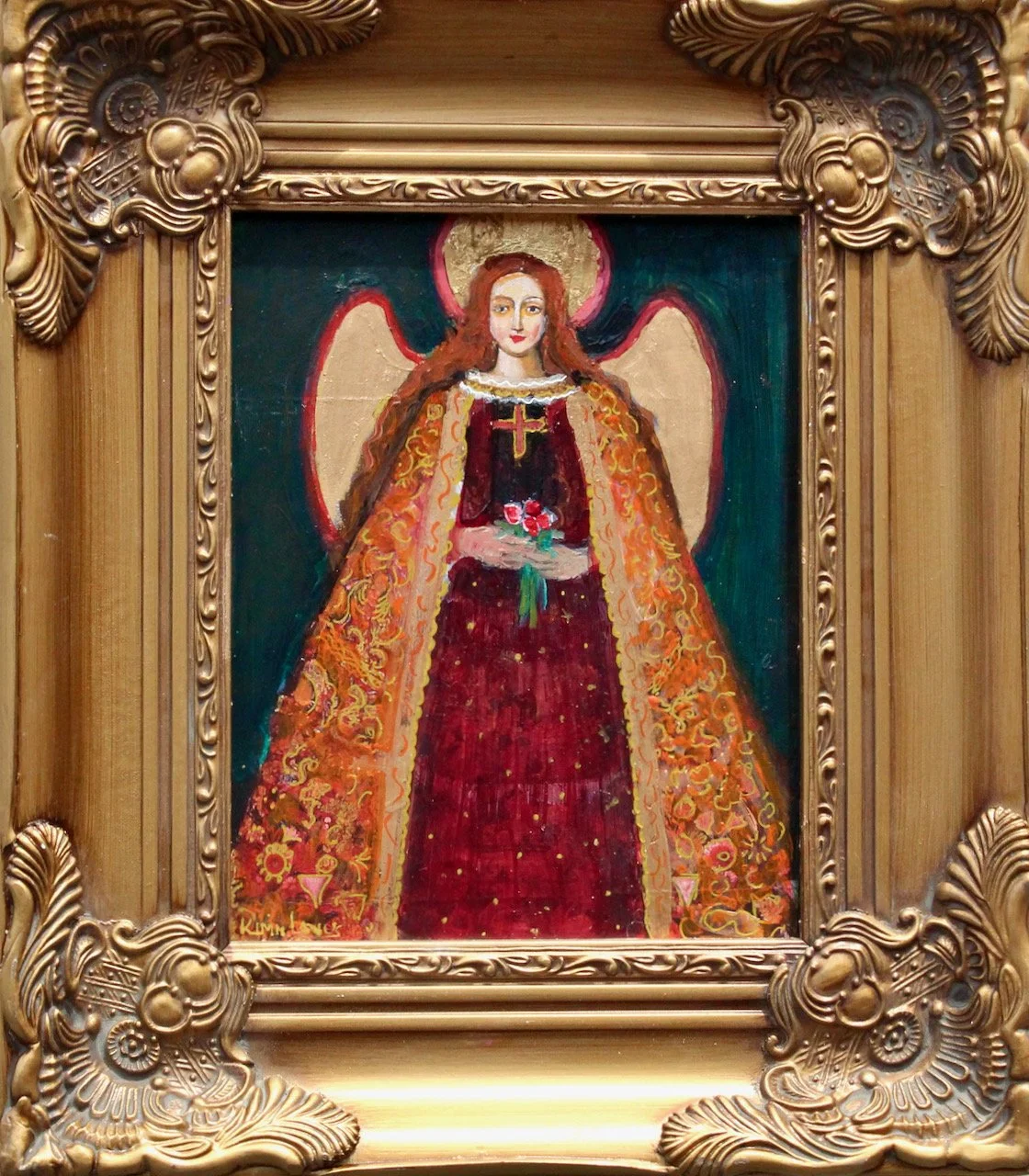 113-112 Kimm Lanus "Retablos Angel" $695-framed.jpeg