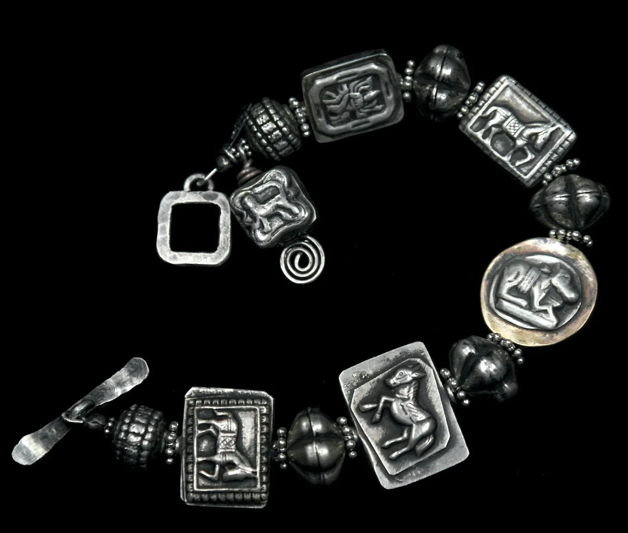 45-1126 Margie Melby Tibetan Silver Beaded Bracelet $495.jpeg