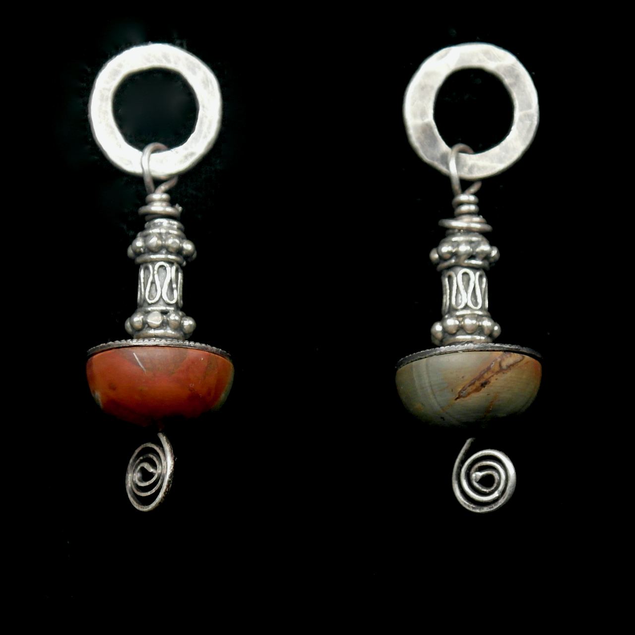 45-1080 Fine Silver Orange:Green Fire Agate Earrings $178.png