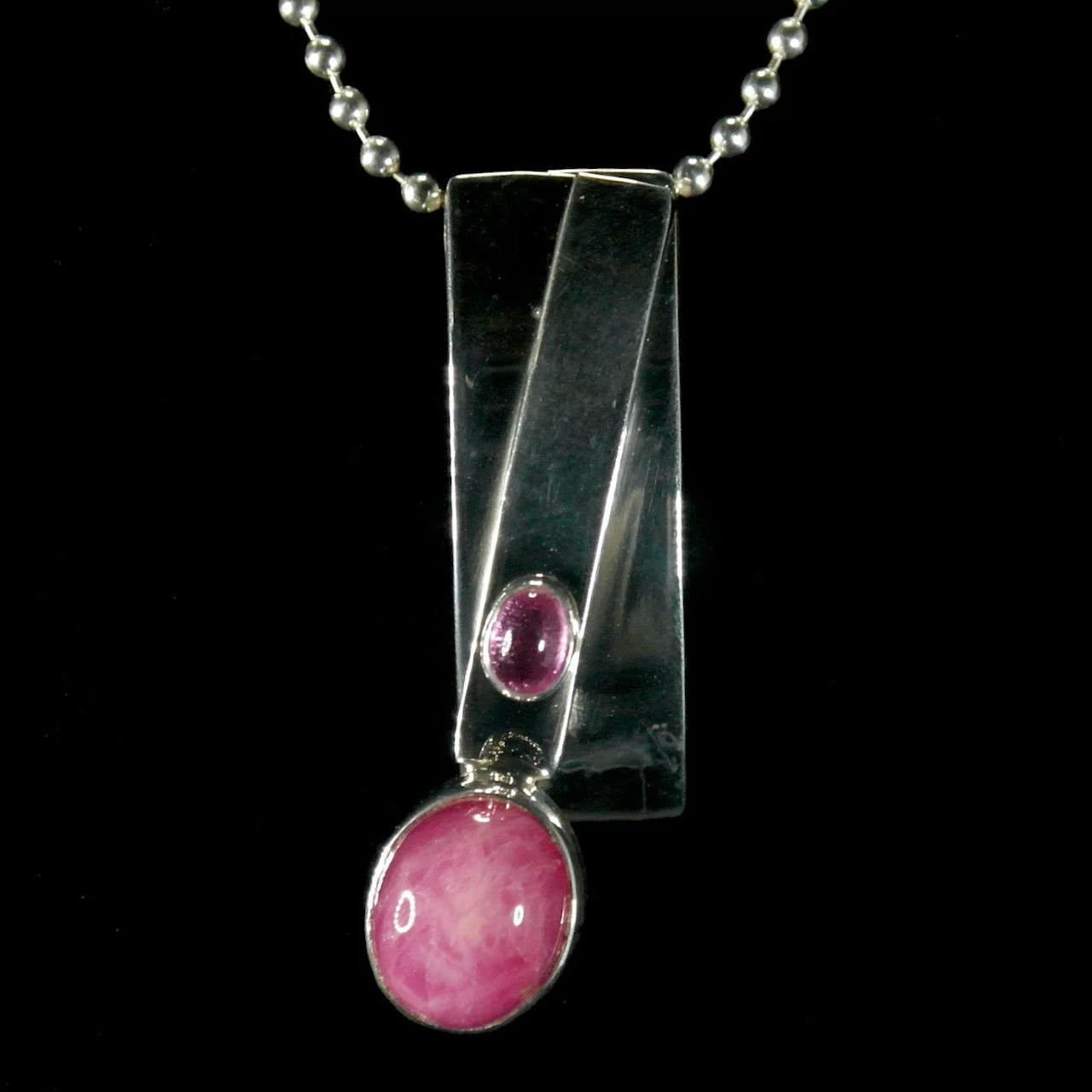 50-892 Sterling Silver with Alexandrite and Ruby Necklace #328.jpeg