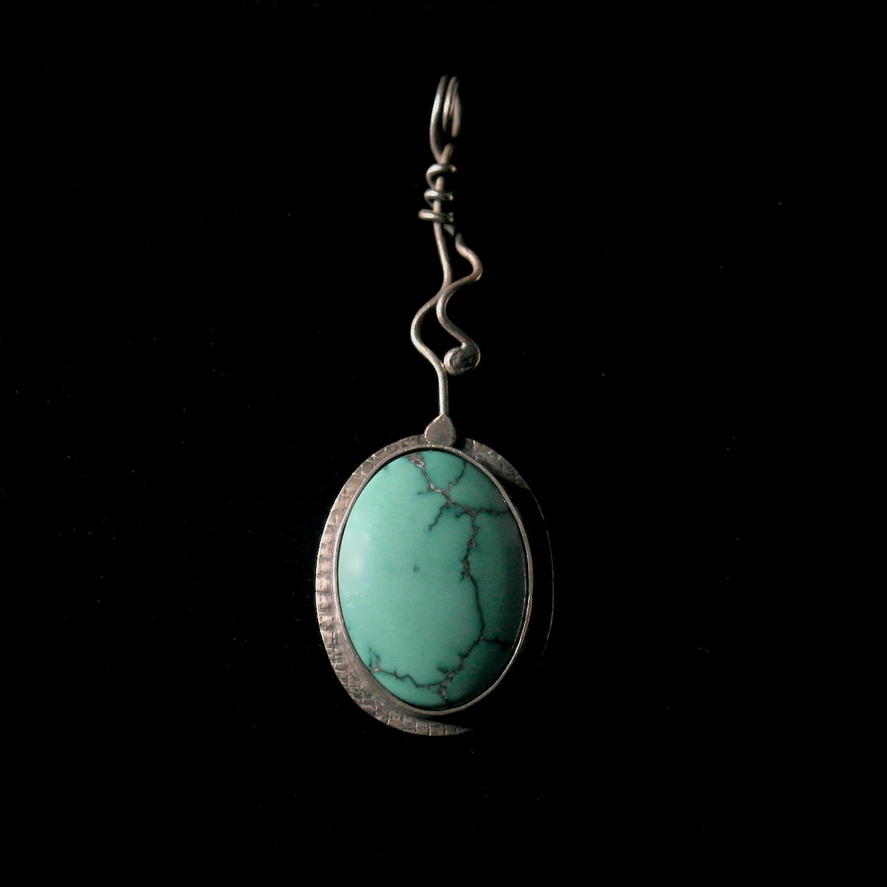 45-910 Fine Silver with Turquoise  Pendant $148.png
