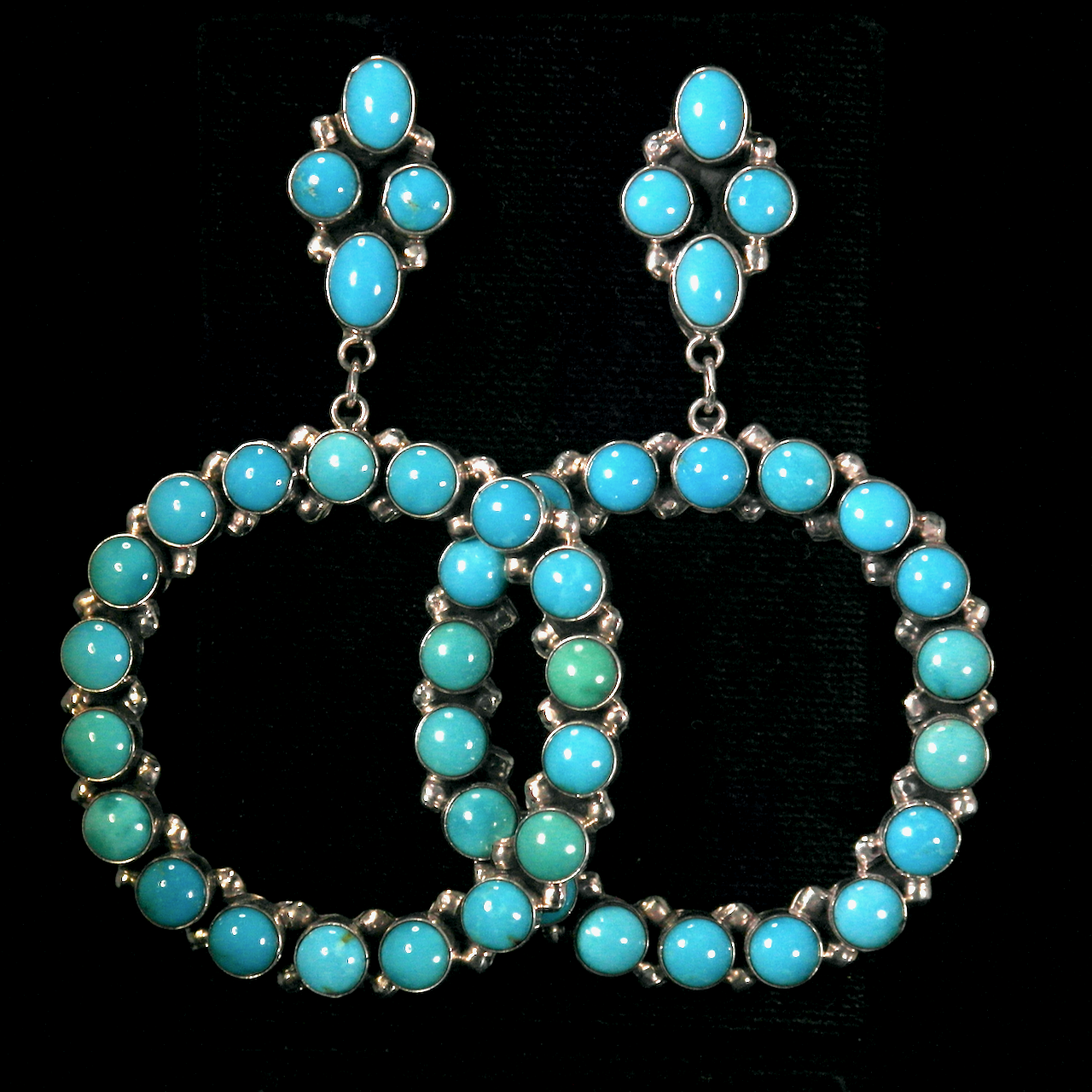 61-591 Sterling Silver Multi Stone Turquoise Earrings $495.png