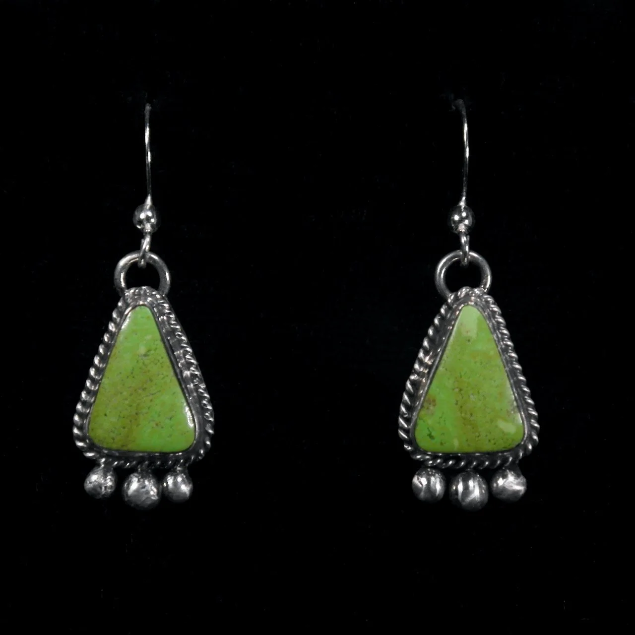 60-686 Sterling Silver with Gaspeite French Hook Earrings $198.jpeg