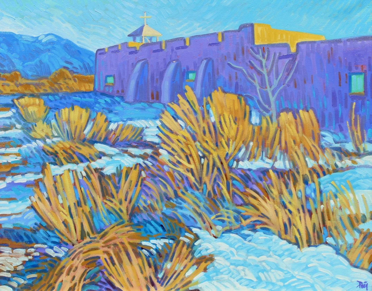 170-100 Brad Price %22Winter at Taos Morada%22 $3800.jpg