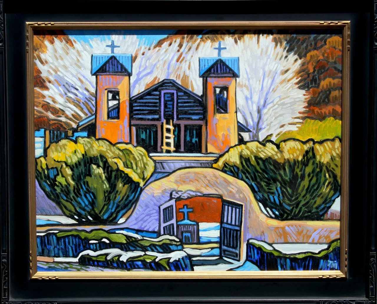 170-108 Brad Price "Winter at Chamisa" $4200-framed.jpeg