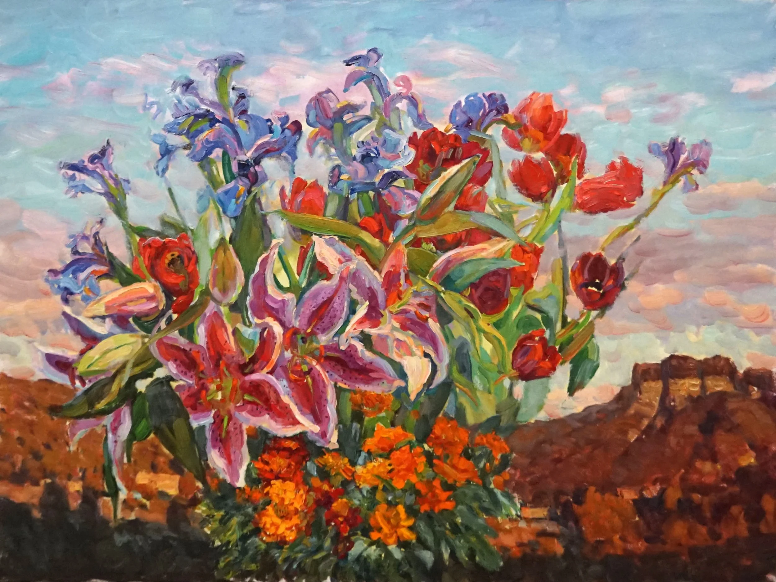 L Titovets SPRING ON THE MOUNTAINS 30x40 oc.jpg