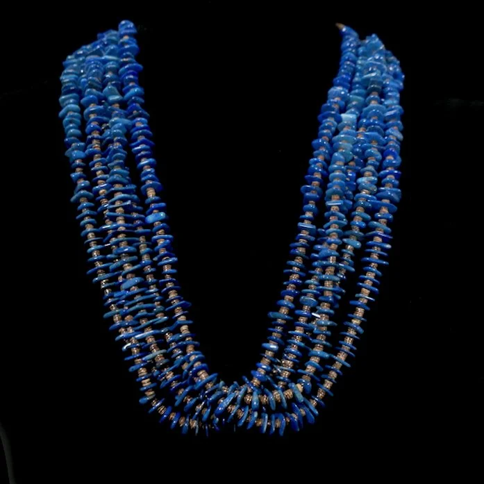 70-16 5 Strand Lapis and Heshi Necklace $695.jpg