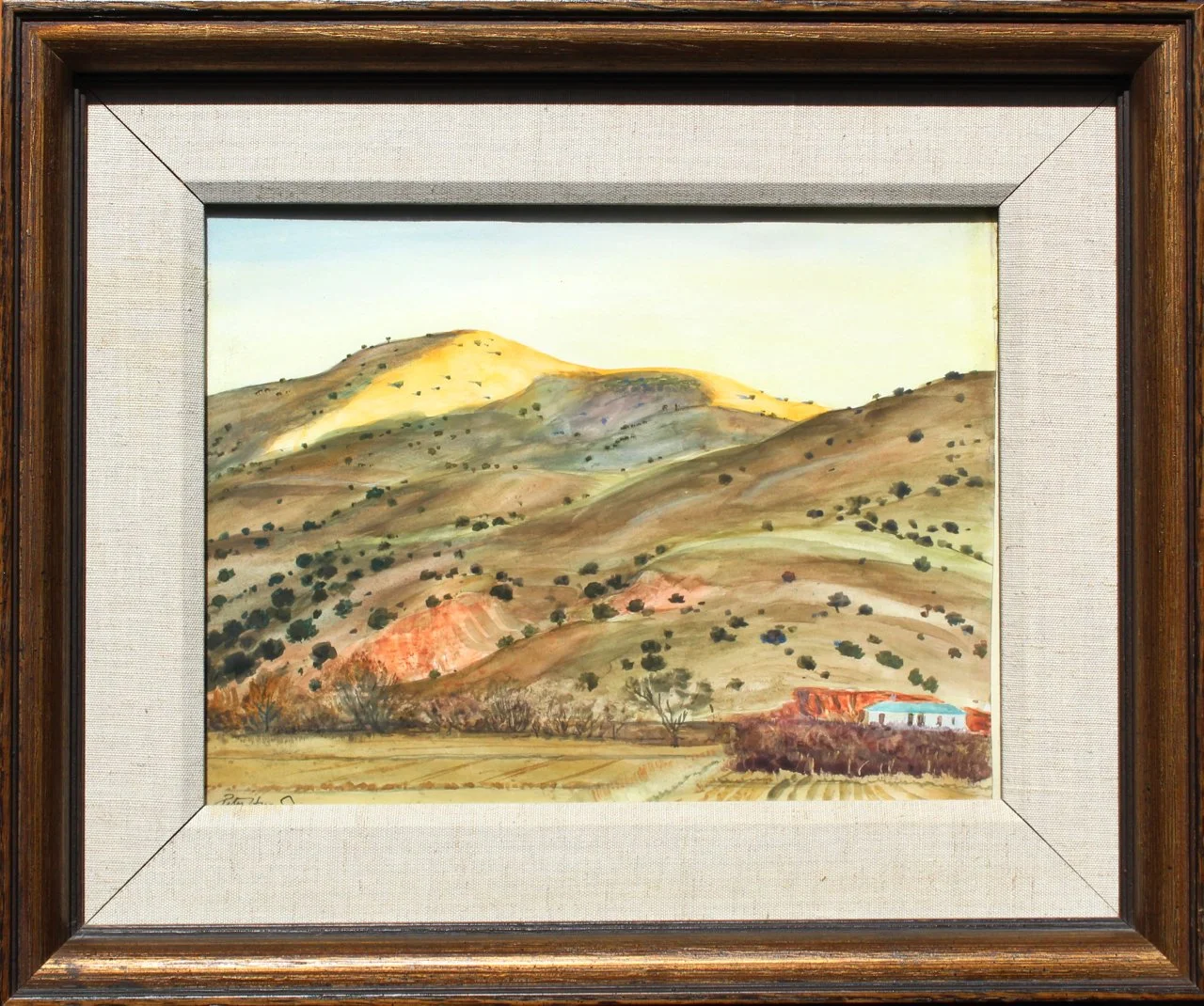 78-226 Peter Hurd "Peaceful Ranch" $2250-framed.jpg