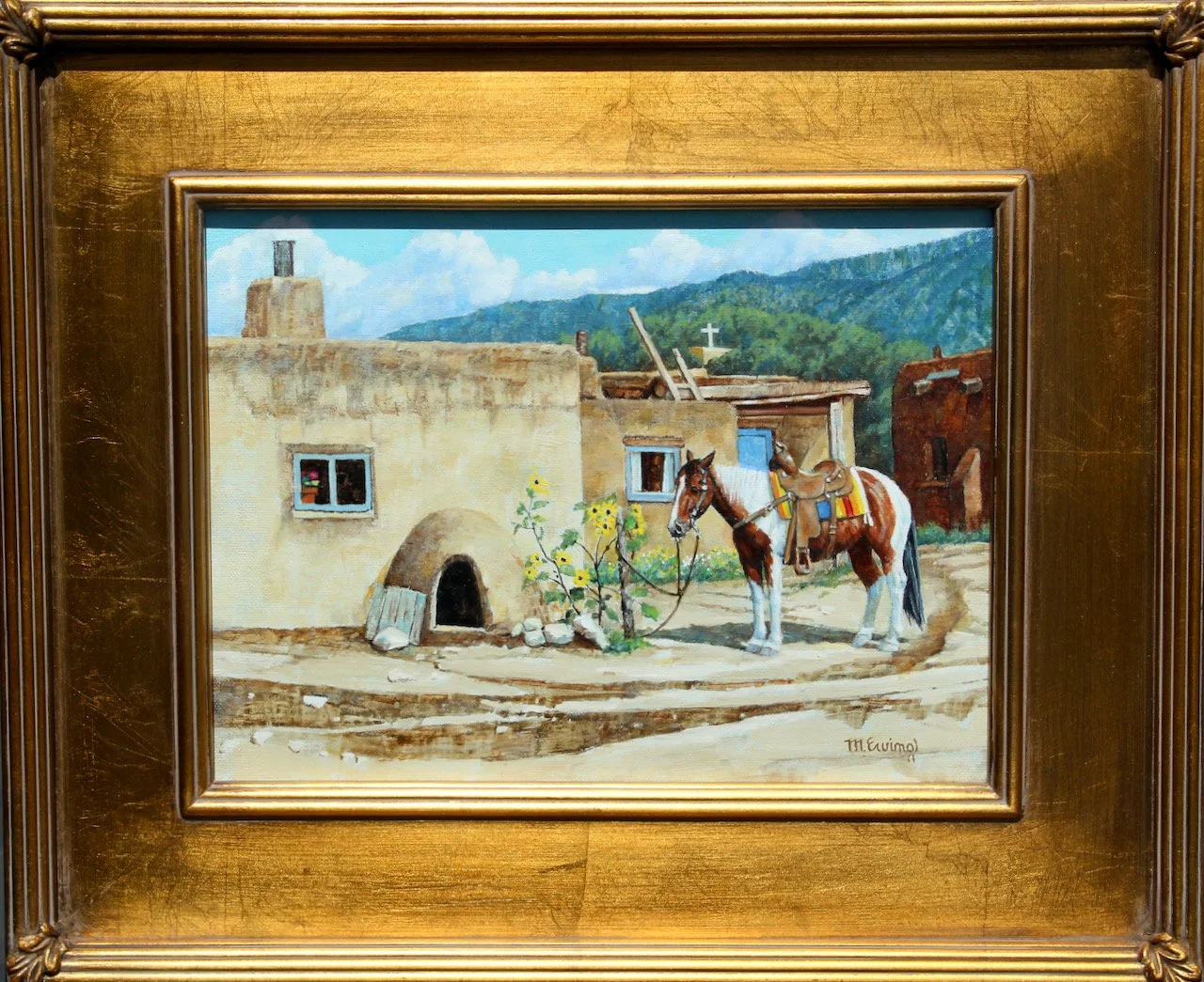 80-67 Michael Ewing "Clearing Skies and Crimson Stripes" $2100-framed.jpeg