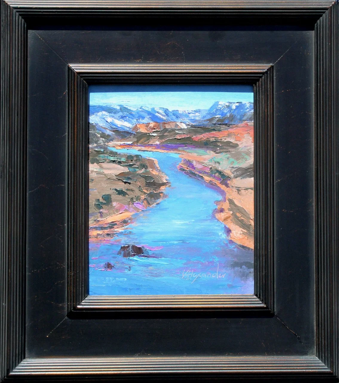 107-102 Lorraine Alexander "Last of the Chama Snow" $1100-framed.jpeg