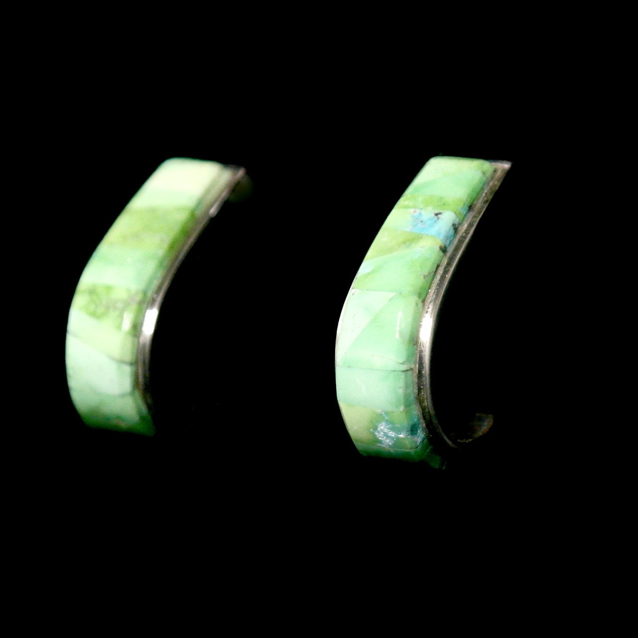 60-767 Sterling Silver with Calico Lake Turquoise Post Earrings $990.jpeg