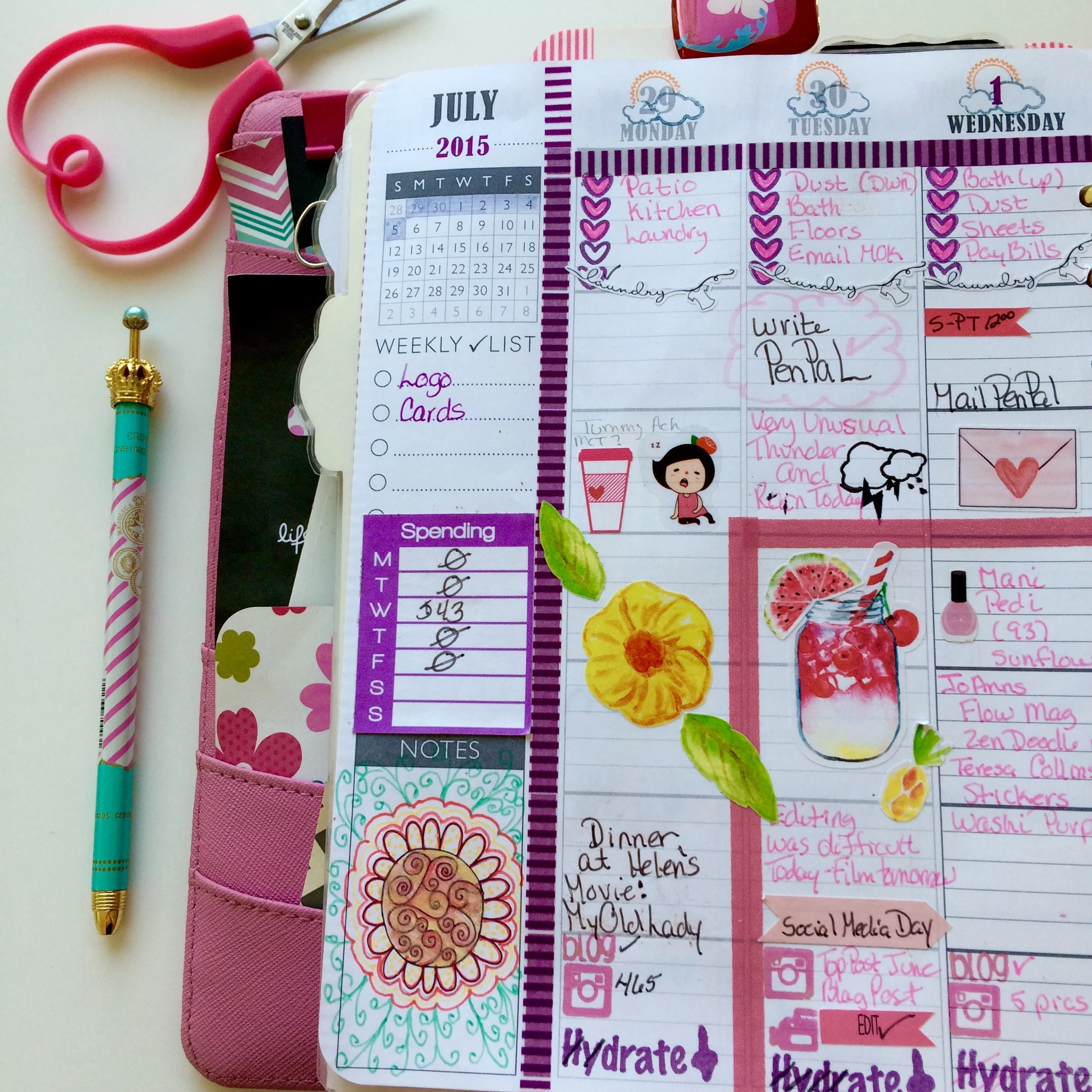 Week #27 in my Plumpaper/Kikki-K planner