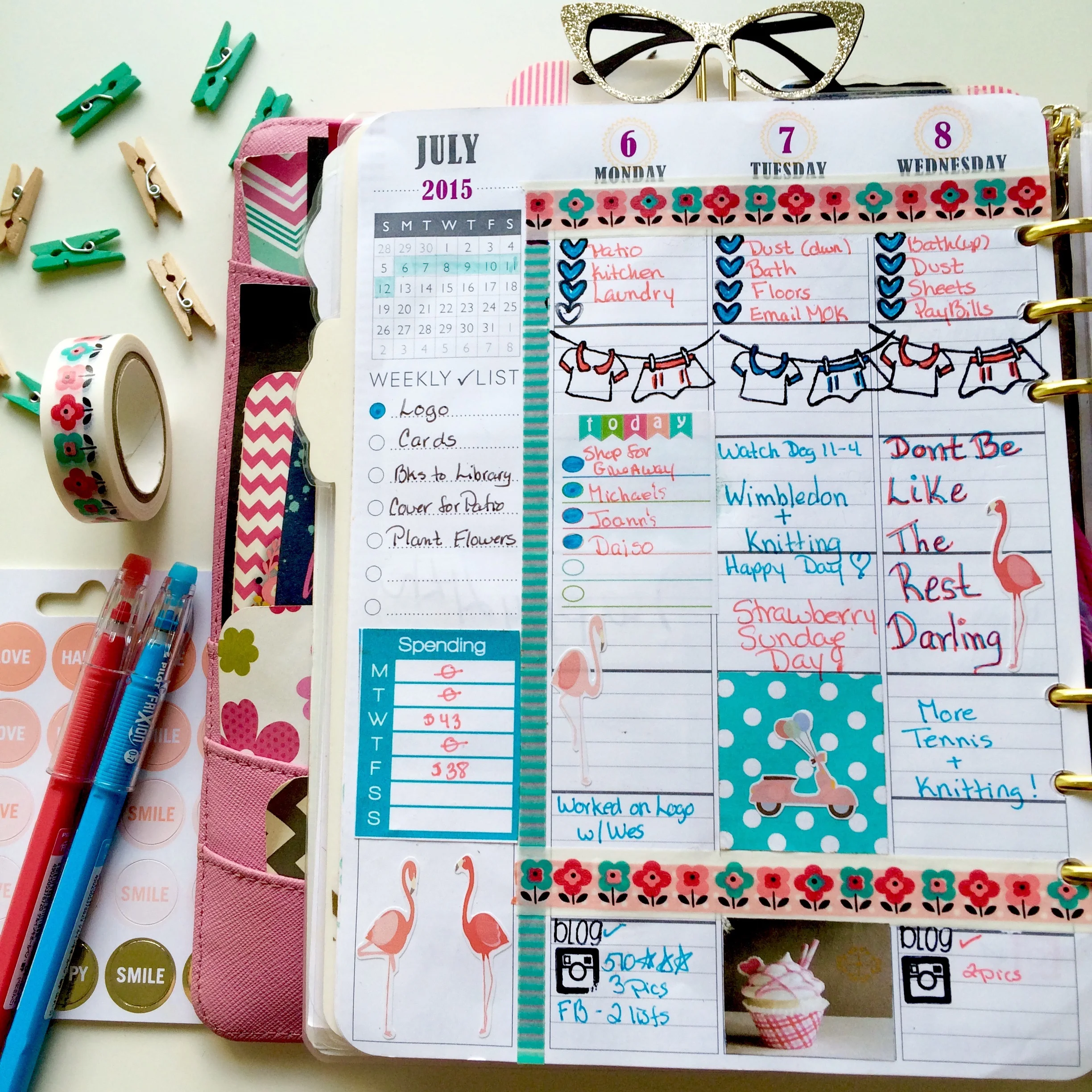 Week #28 in my Plumpaper/Kikki-K Planner