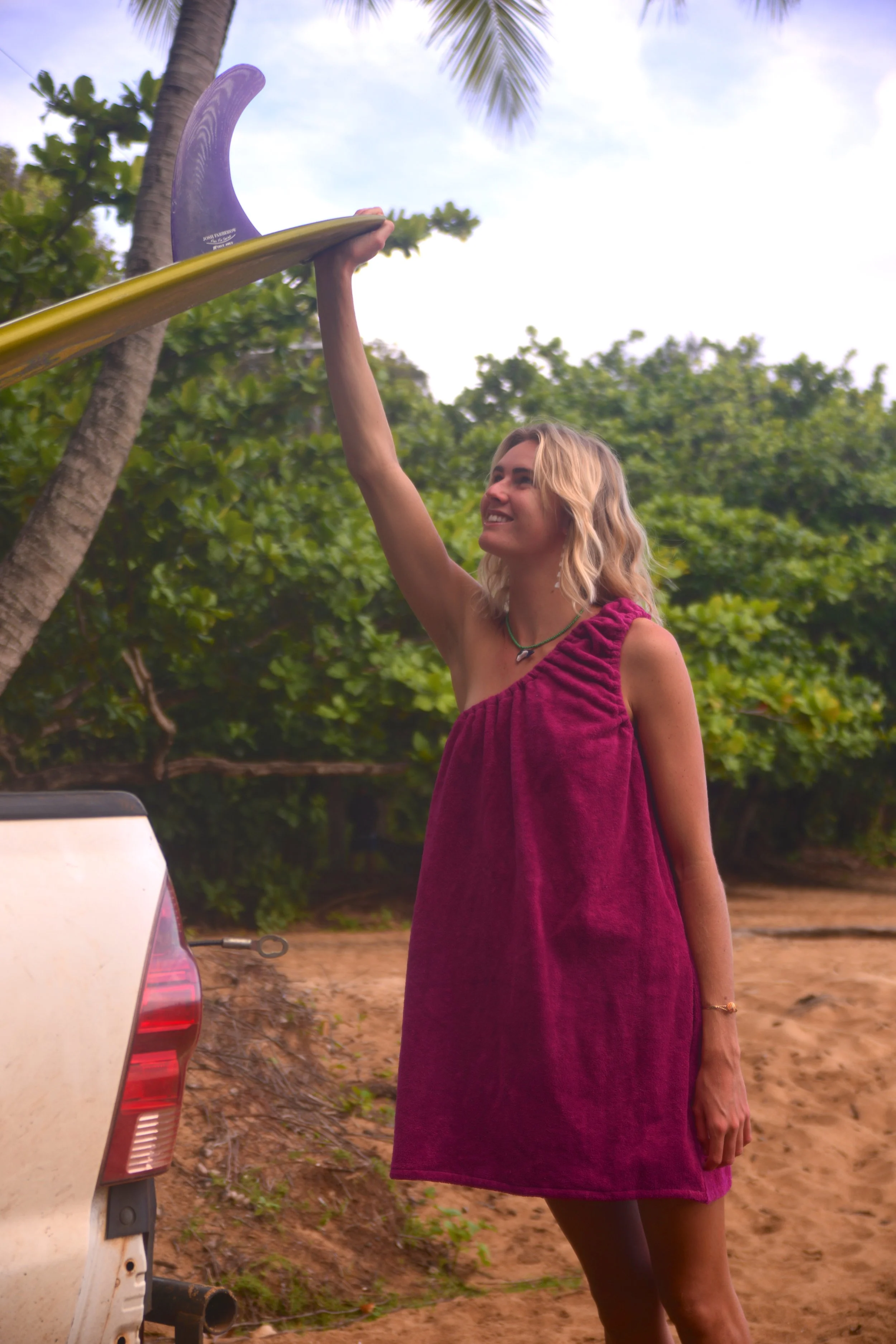 Avalon Dress in Deep Pink