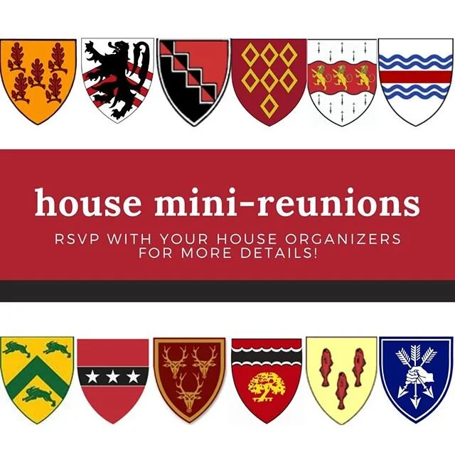 House mini-reunions take place tomorrow! Most will be taking place at 11AM EST, but double check with your House organizers for timing and call-in details! Visit our class Facebook page or www.harvard2010.org for more info on who to contact. #H10VE