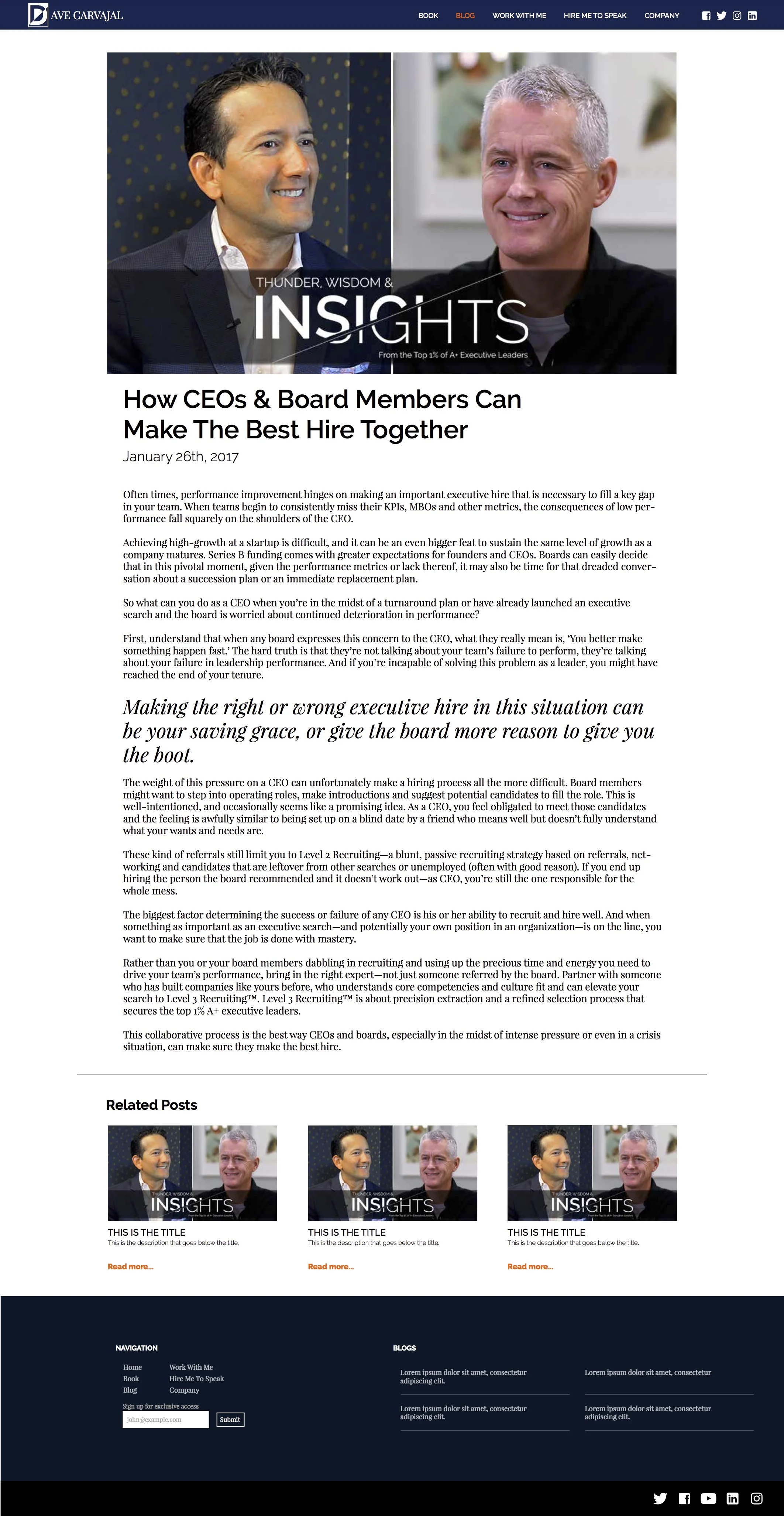 Individual Blog Page