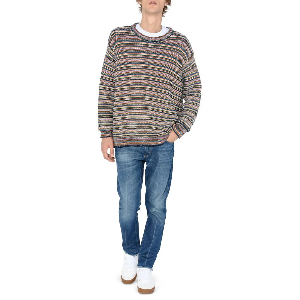 Multi stripe pullover sweater in store!