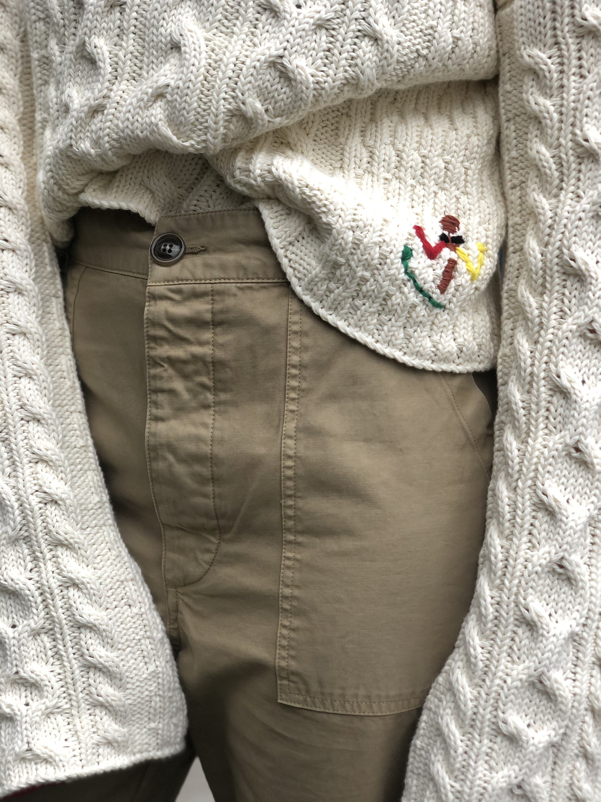  Up close on those little embroidered details. 