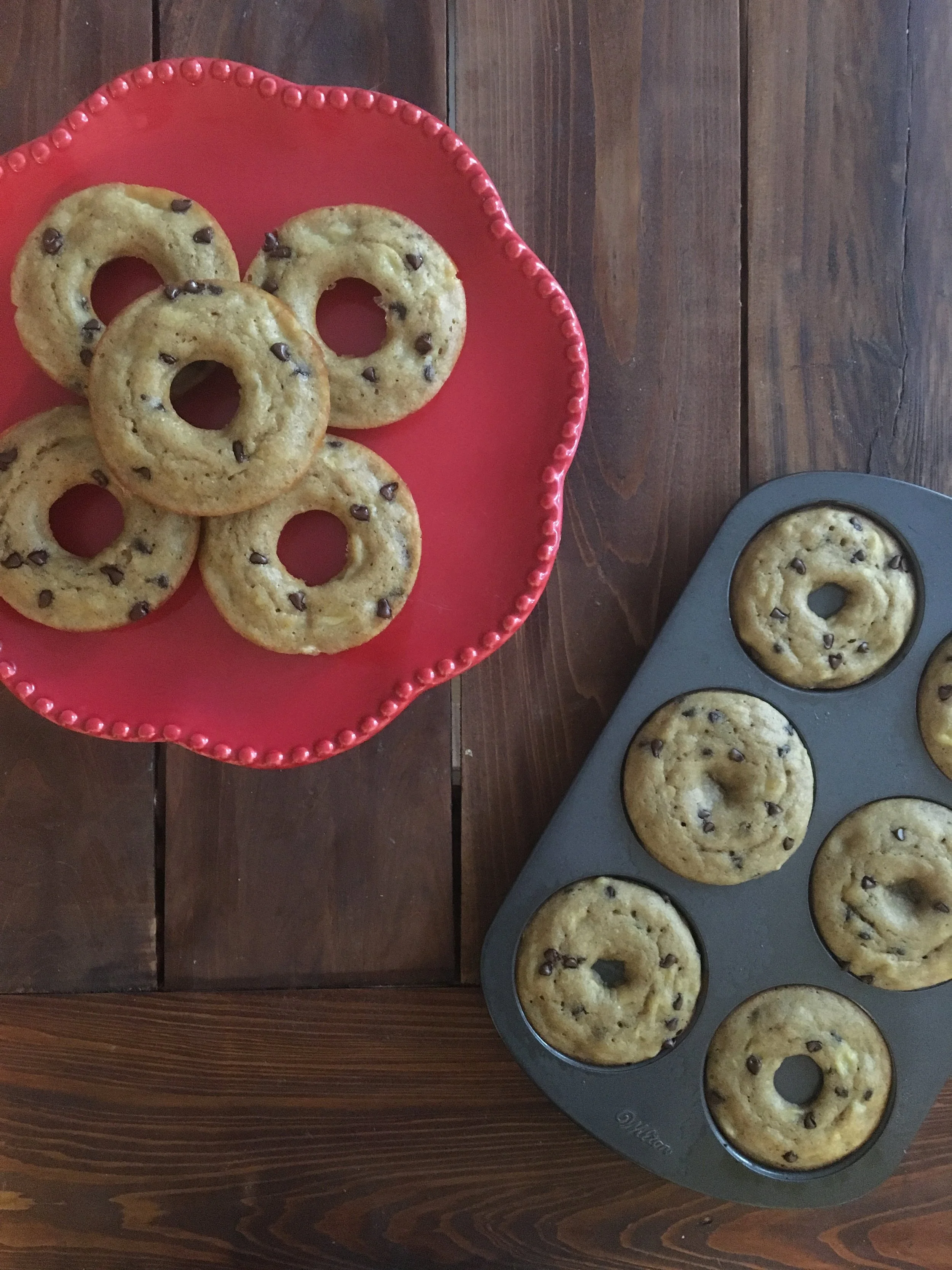 Banana Chocolate Chip Bread Donuts