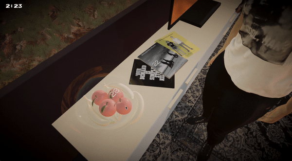 3. Each object in the room contains a number that reveals a different piece of information about me once user clicks it