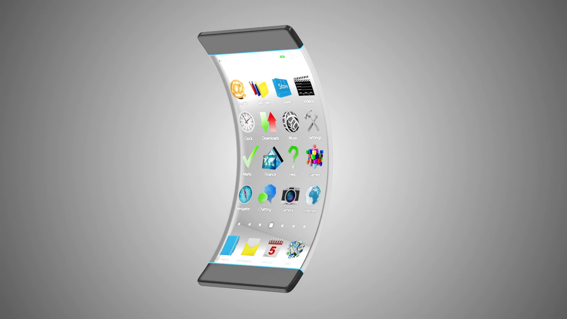 BENDABLE/TRANSPARENT PHONES Advanced Technology and Innovation Concept. Modern Touchscreen Smart Phone with Transparent Display and Flexible Structure. Seamless Looping HQ Animation with Alpha Channel.