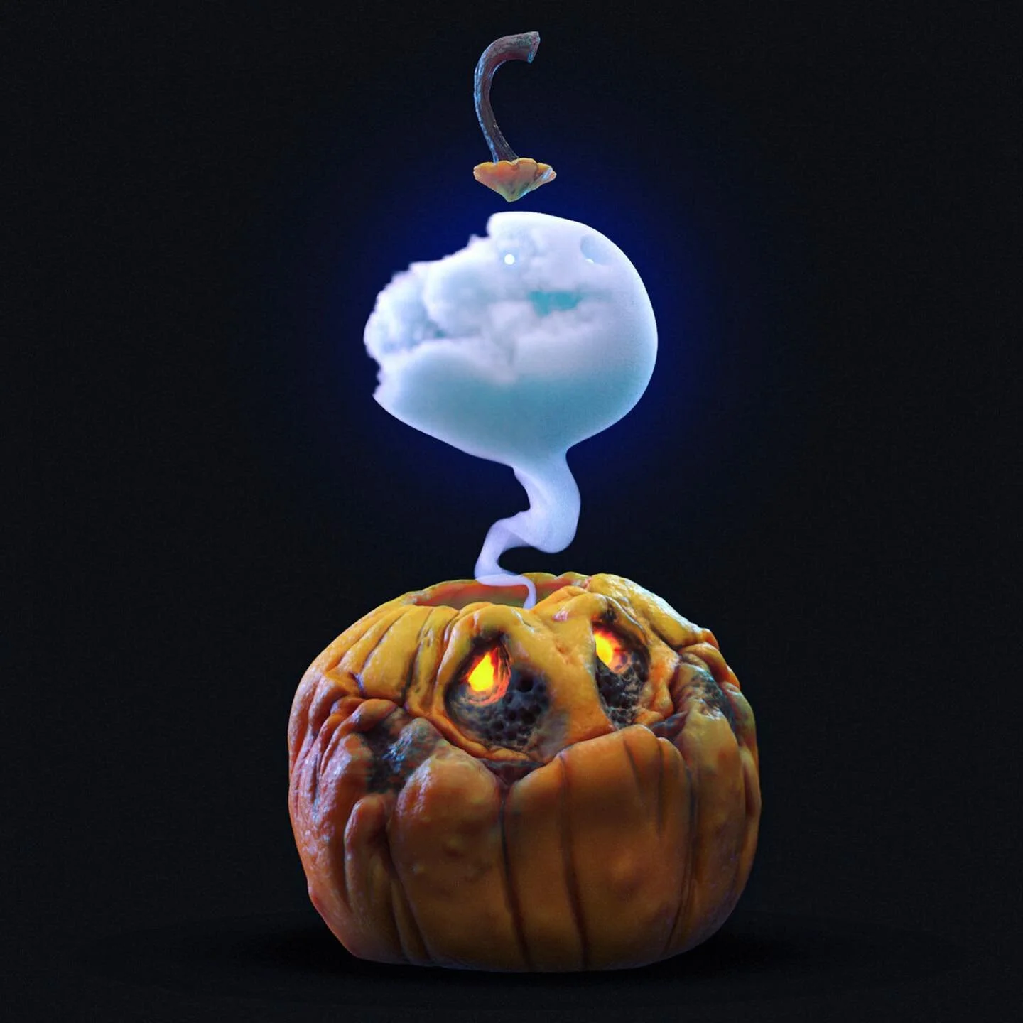 As per my annual tradition, Halloween pumpkin! I've been seeing some cool ones done by some very talented artists around the net, so I wanted to tackle something I've never tried. Particles!

Have a happy and safe Halloween everyone!

#halloween #pum